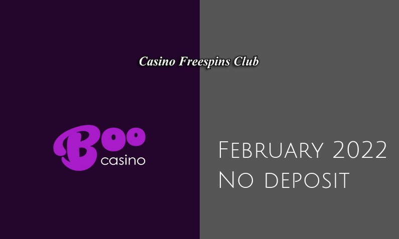 Latest no deposit bonus from BooCasino 27th of February 2022